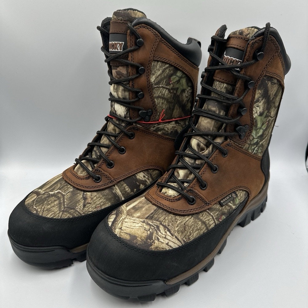 Rocky Core Waterproof 800G 3M Insulated 8' Boots - Brown & Mossy Oak - 13 *NEW*